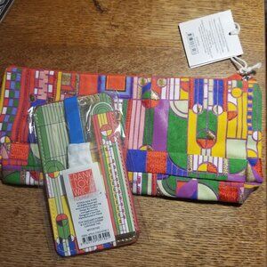 FRANK LLOYD WRIGHT ZIPPER POUCH & LUGGAGE TAG